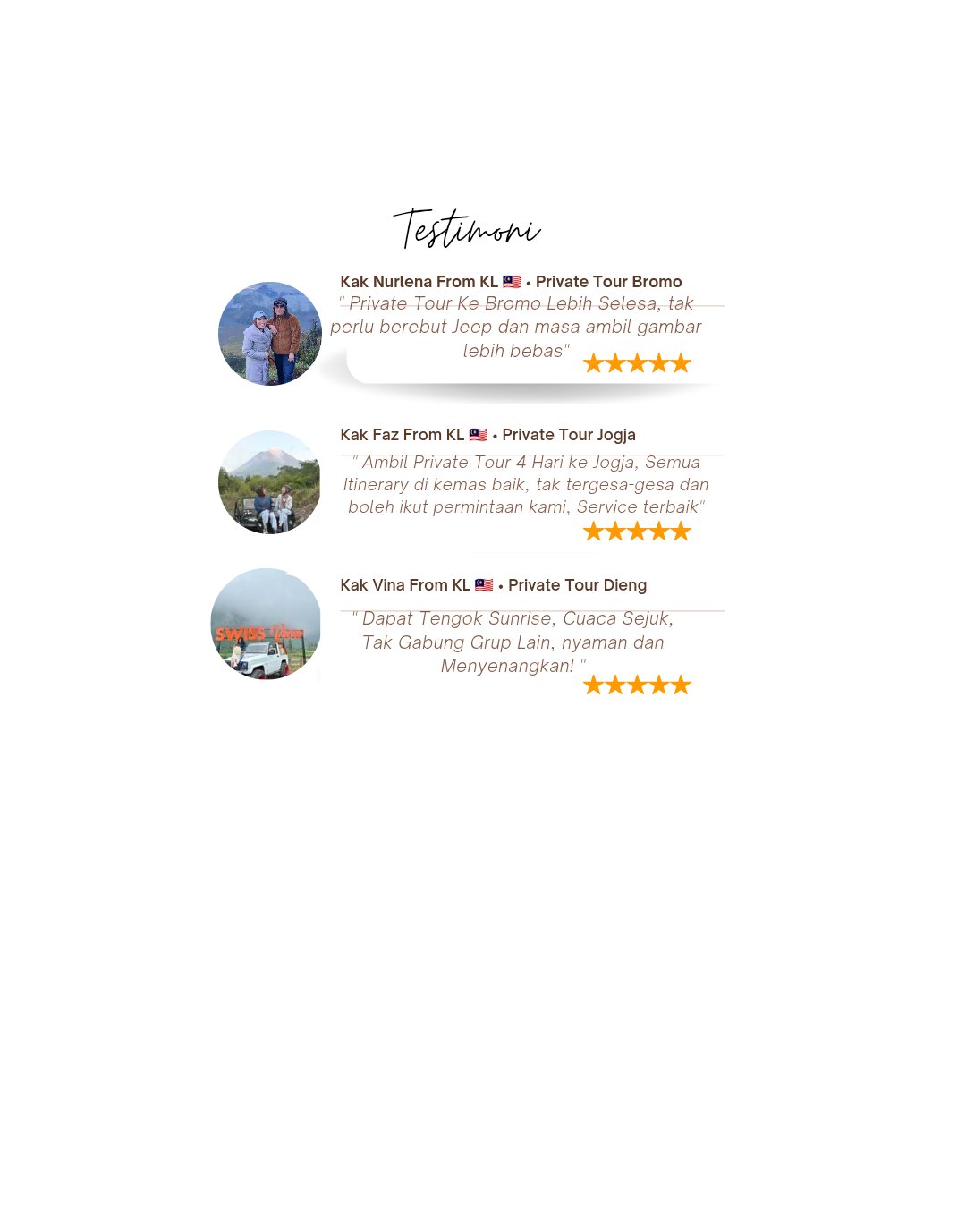 Tamu 🇲🇾 • Tour Jogja - Bromo - Dieng